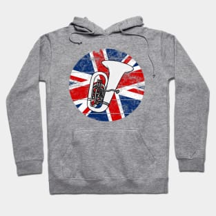 Tuba UK Flag Britain Tubaist British Musician Hoodie